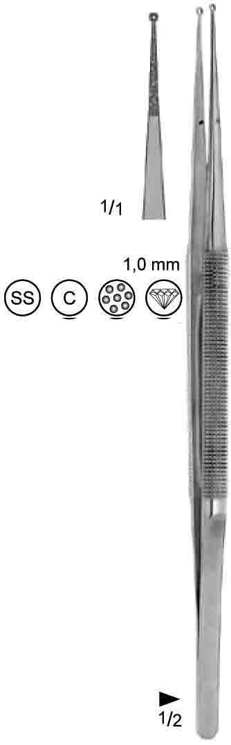 SERAMİK KAPLI MİKRO  PENSET 1.0MM 18CM